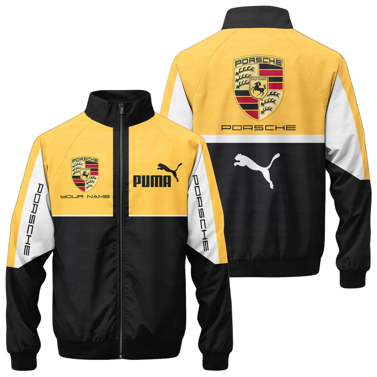 Personalized Pors X PM Zipper Stand Collar Jacket & Sweatpants