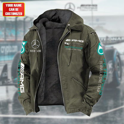 Personalized Merc AMG Petronas Fur lining Paddle Jacket
