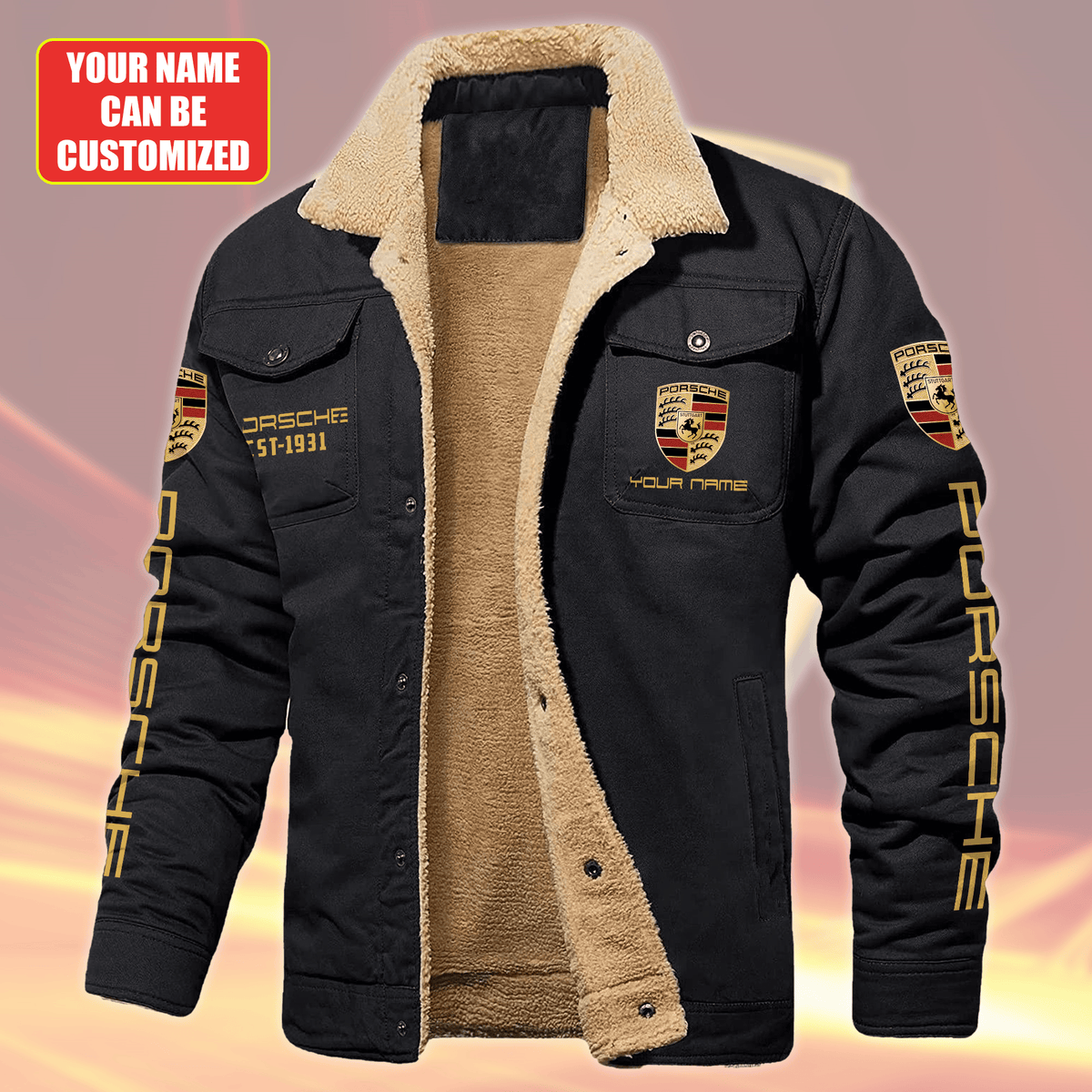Personalized Pors Fleece Thermal Cotton Jacket P021003