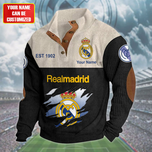 Personalized Real Pullover with Elbow Patches Sweatshirt