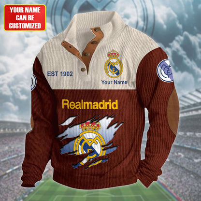 Personalized Real Pullover with Elbow Patches Sweatshirt