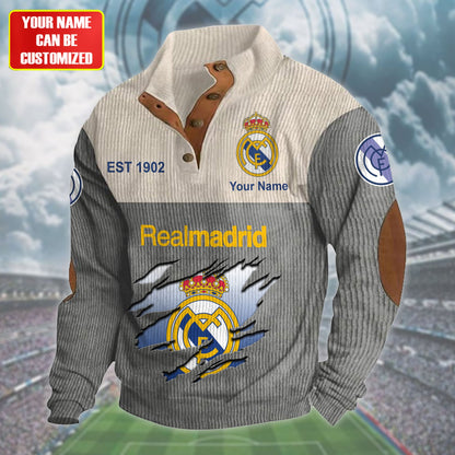 Personalized Real Pullover with Elbow Patches Sweatshirt
