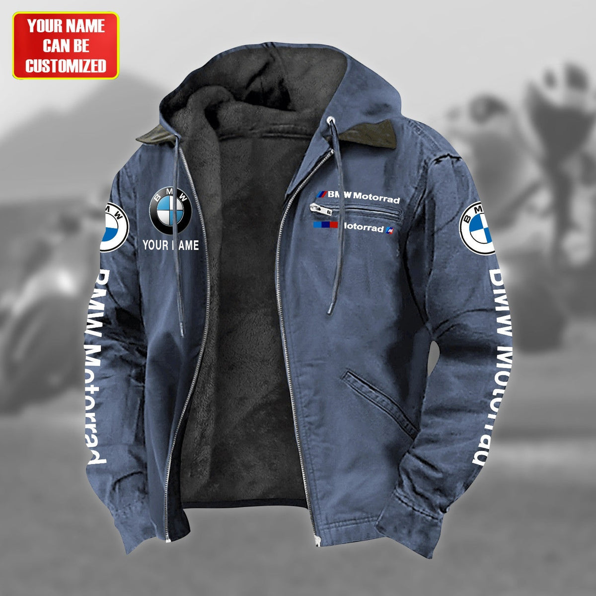 Personalized BW Motorrad Fur lining Paddle Jacket