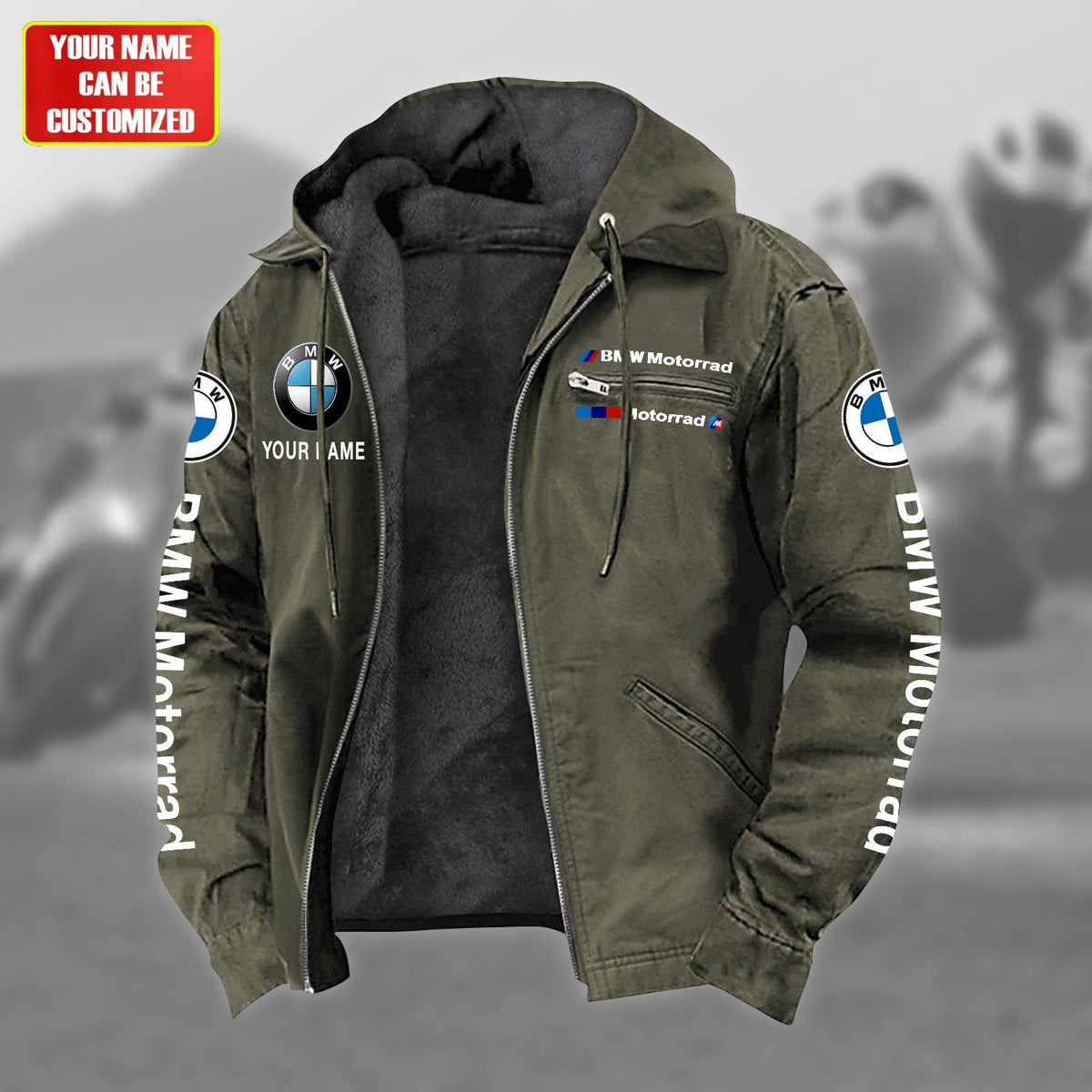 Personalized BW Motorrad Fur lining Paddle Jacket