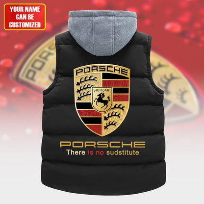 Personalized Pors Sleeveless Windproof Puffer Jacket With Hood