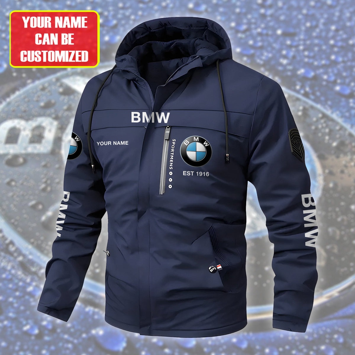 Personalized BW 3D Windproof Jacket