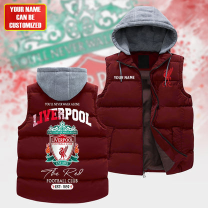 Personalized LVP Sleeveless Windproof Puffer Jacket With Hood