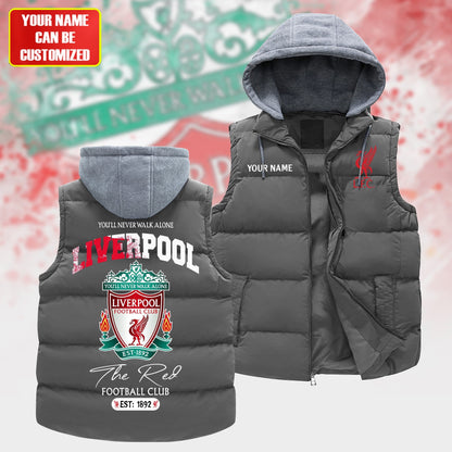 Personalized LVP Sleeveless Windproof Puffer Jacket With Hood