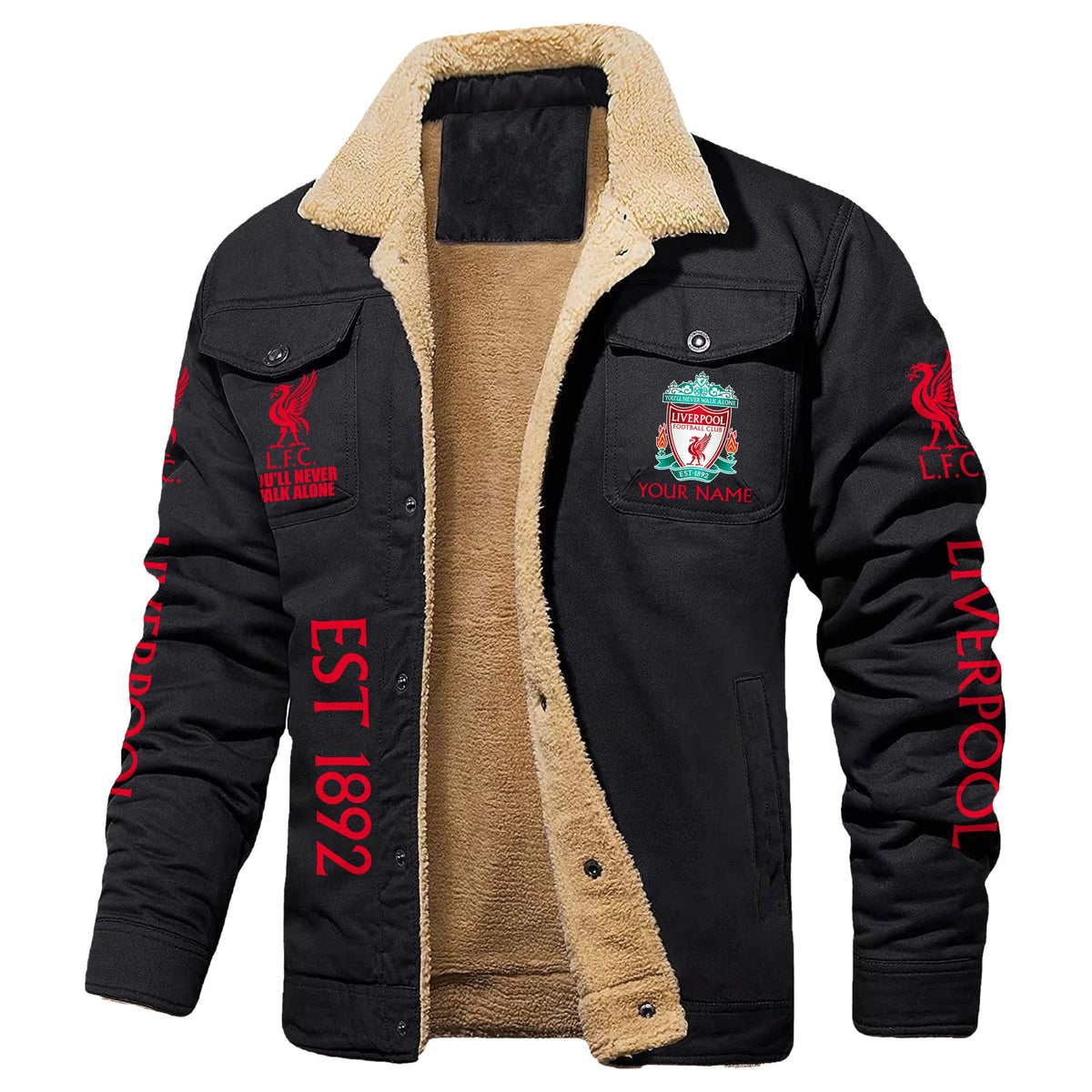 Personalized LVP Fleece Thermal Cotton Jacket Q201008