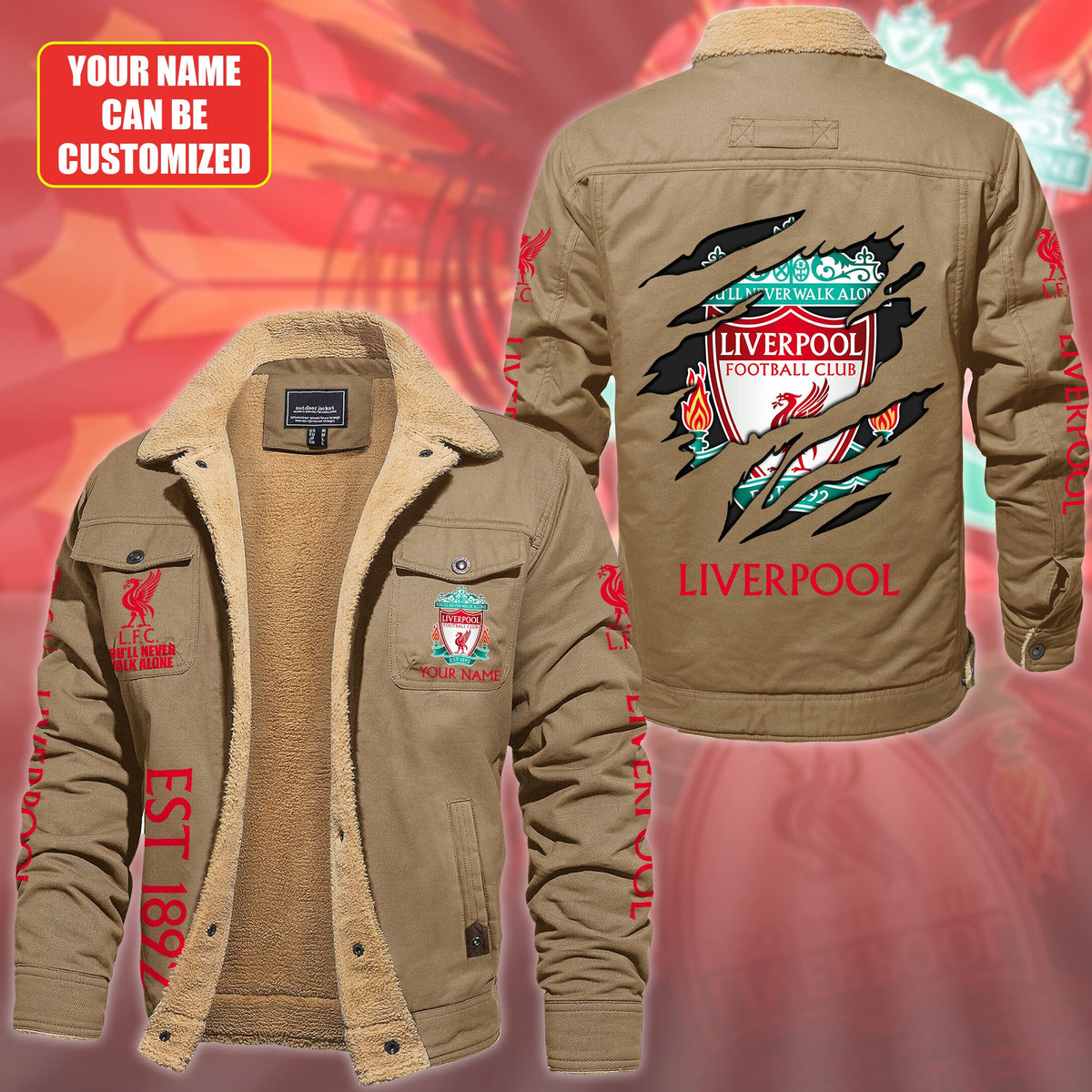 Personalized LVP Fleece Thermal Cotton Jacket Q201008