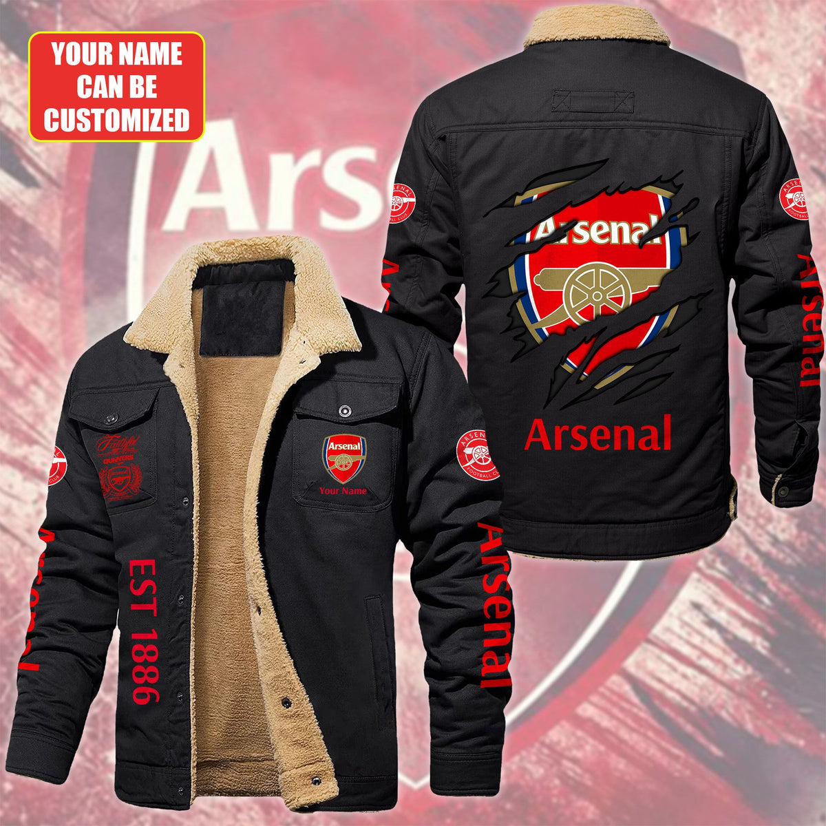 Personalized ASN Fleece Thermal Cotton Jacket Q221001