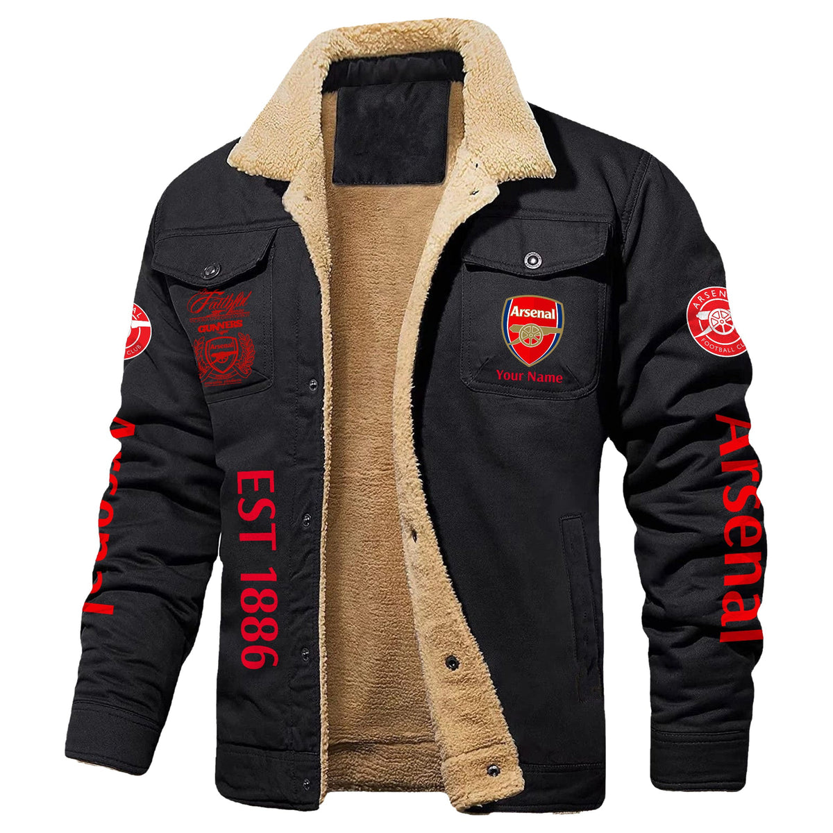 Personalized ASN Fleece Thermal Cotton Jacket Q221001
