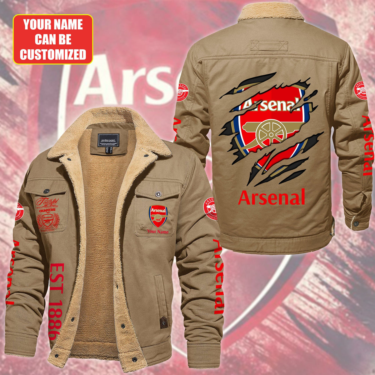Personalized ASN Fleece Thermal Cotton Jacket Q221001