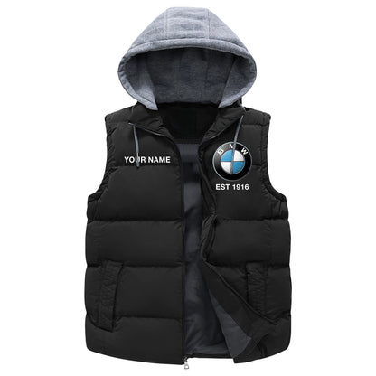 Personalized BW Motorsport Sleeveless Puffer Jacket With Hood