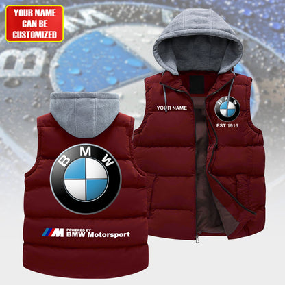 Personalized BW Motorsport Sleeveless Puffer Jacket With Hood