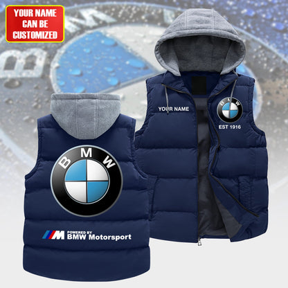 Personalized BW Motorsport Sleeveless Puffer Jacket With Hood