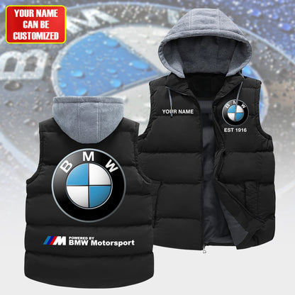 Personalized BW Motorsport Sleeveless Puffer Jacket With Hood