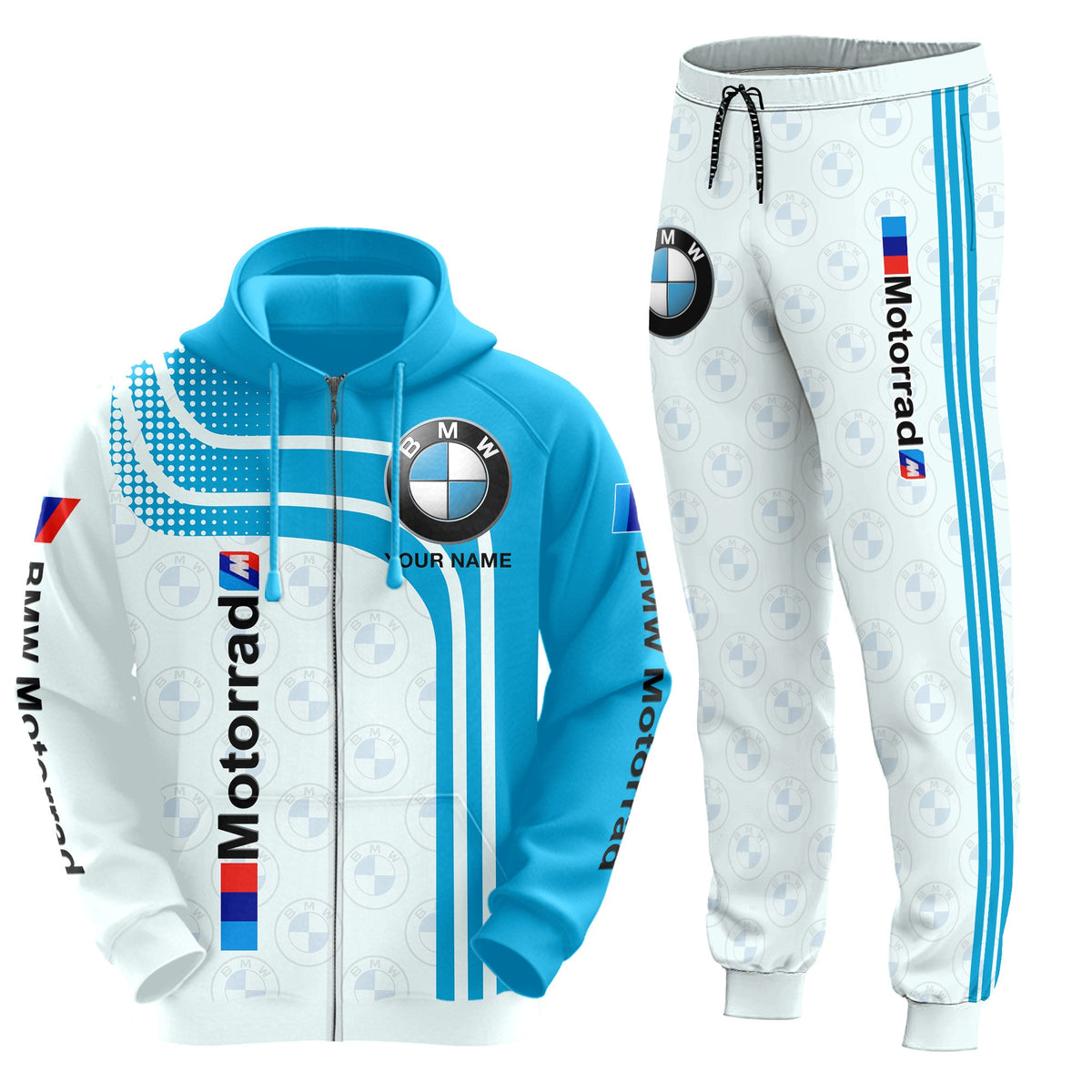 Personalized BW Motorrad 3D All over Printed Hoodie and Sweatpants set