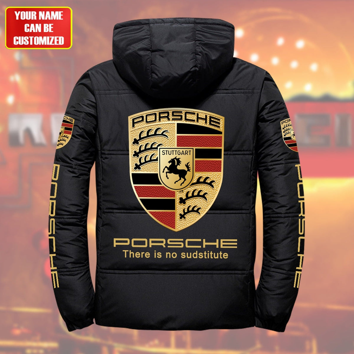 Personalized Pors Puffer Jacket With Hood