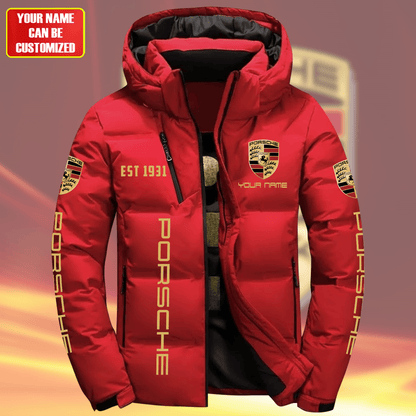Personalized Pors Puffer Jacket With Hood