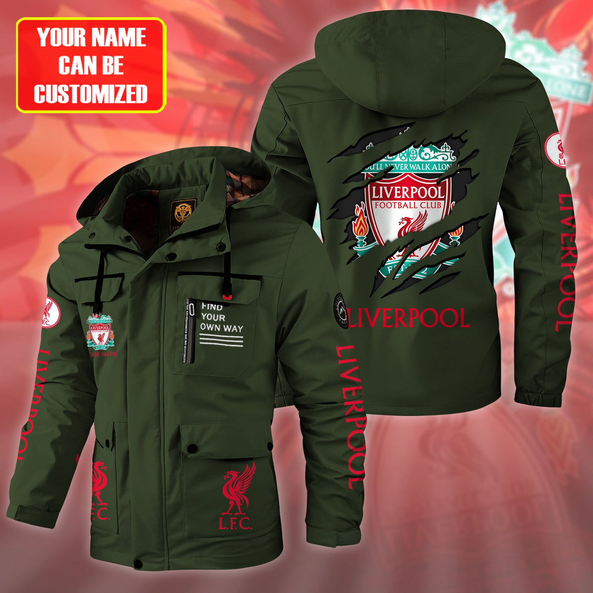 Personalized LVP Windbreaker Hooded Jacket Q041102