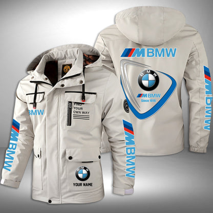 Personalized BW Since 1916 Windbreaker Hooded Jacket