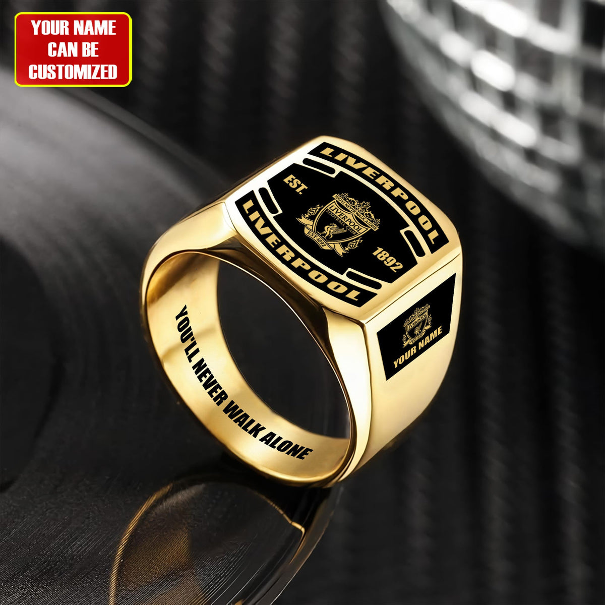 LVP Custom Name Classic Design Ring