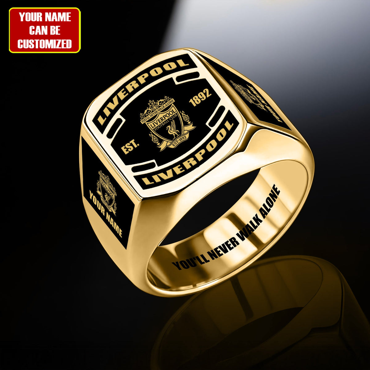 LVP Custom Name Classic Design Ring