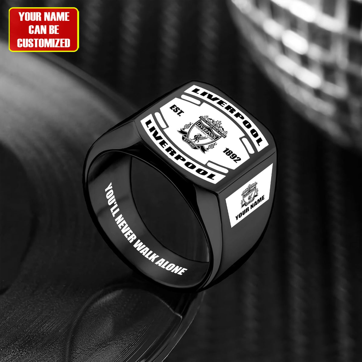 LVP Custom Name Classic Design Ring