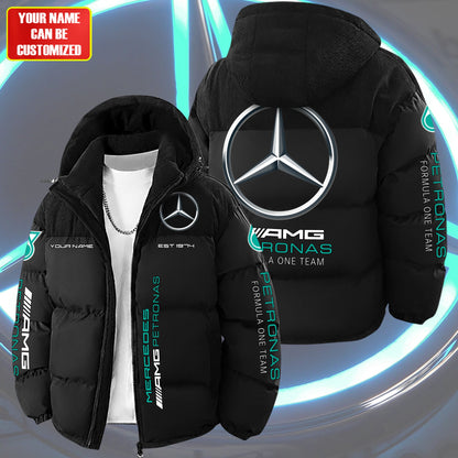 Personalized Merc AMG Petronas Down Jacket With Hood