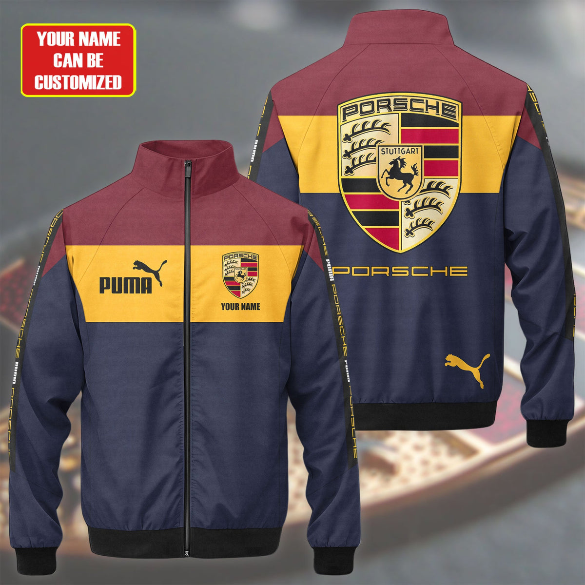 Pors X Pm Sport Zipper Stand Collar Jacket