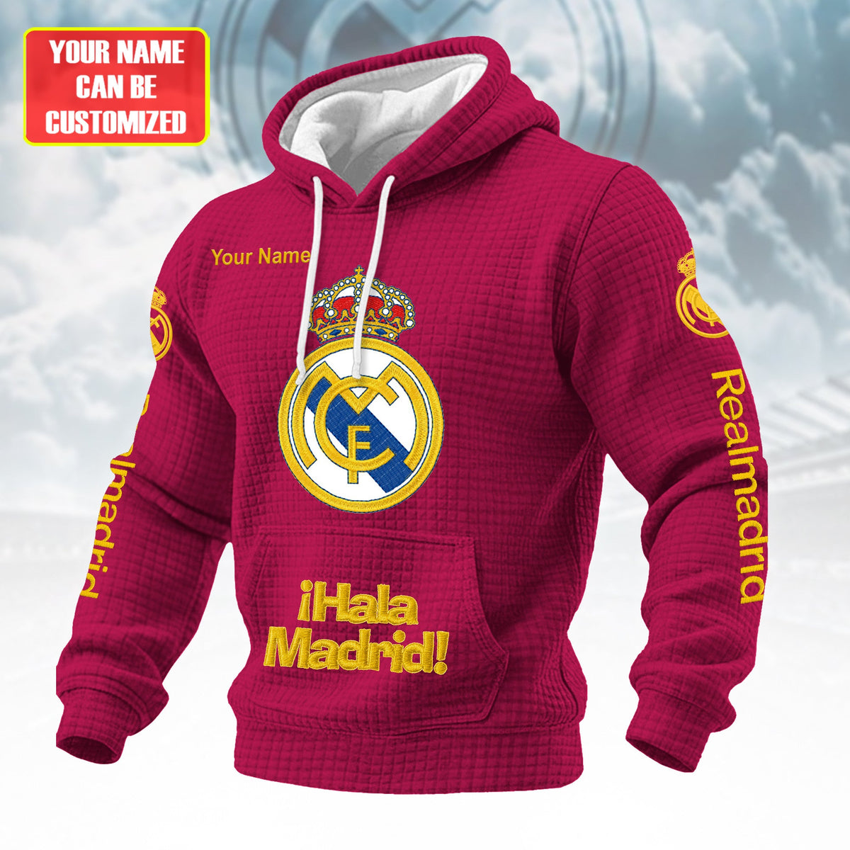 Personalized Real Fabric Hooded Sweatshirt