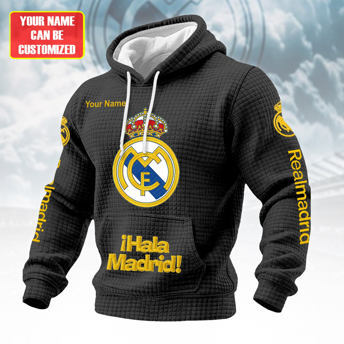 Personalized Real Fabric Hooded Sweatshirt