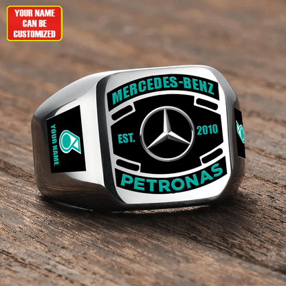 Merc AMG Petronas Custom Name Classic Design Ring