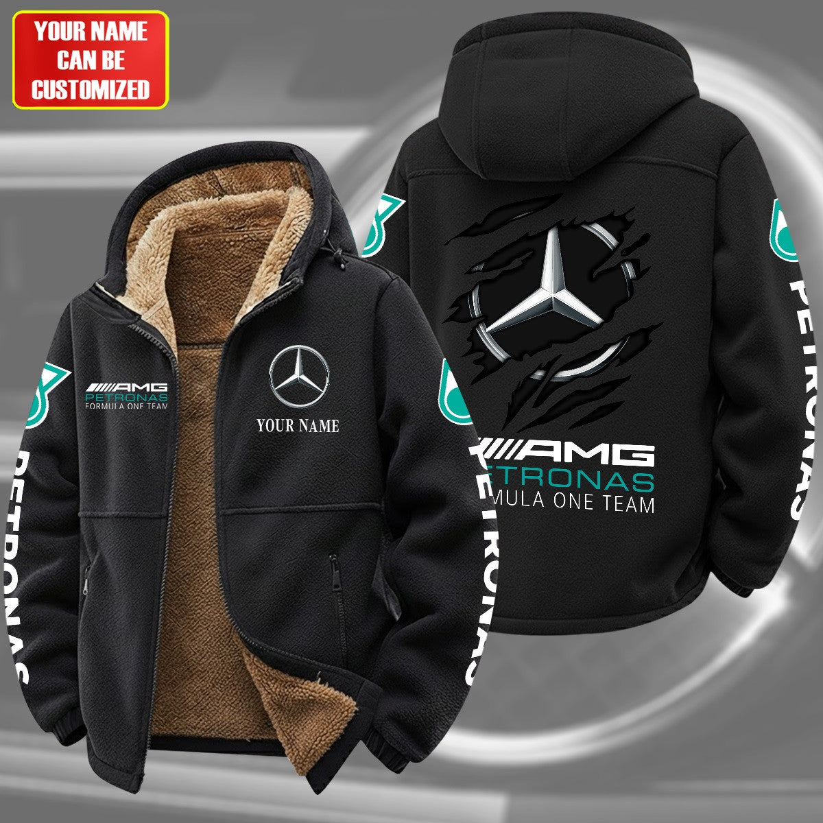 Personalized Merc AMG Petronas Warm Fleece Jacket