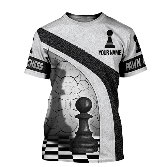 Chess Pawn Shirt, Classic Strategy All-Over Print Unisex Tee