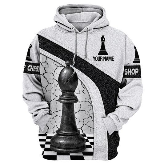 Chess Bishop Shirt, Strategic Board Game All-Over Print Unisex Tee