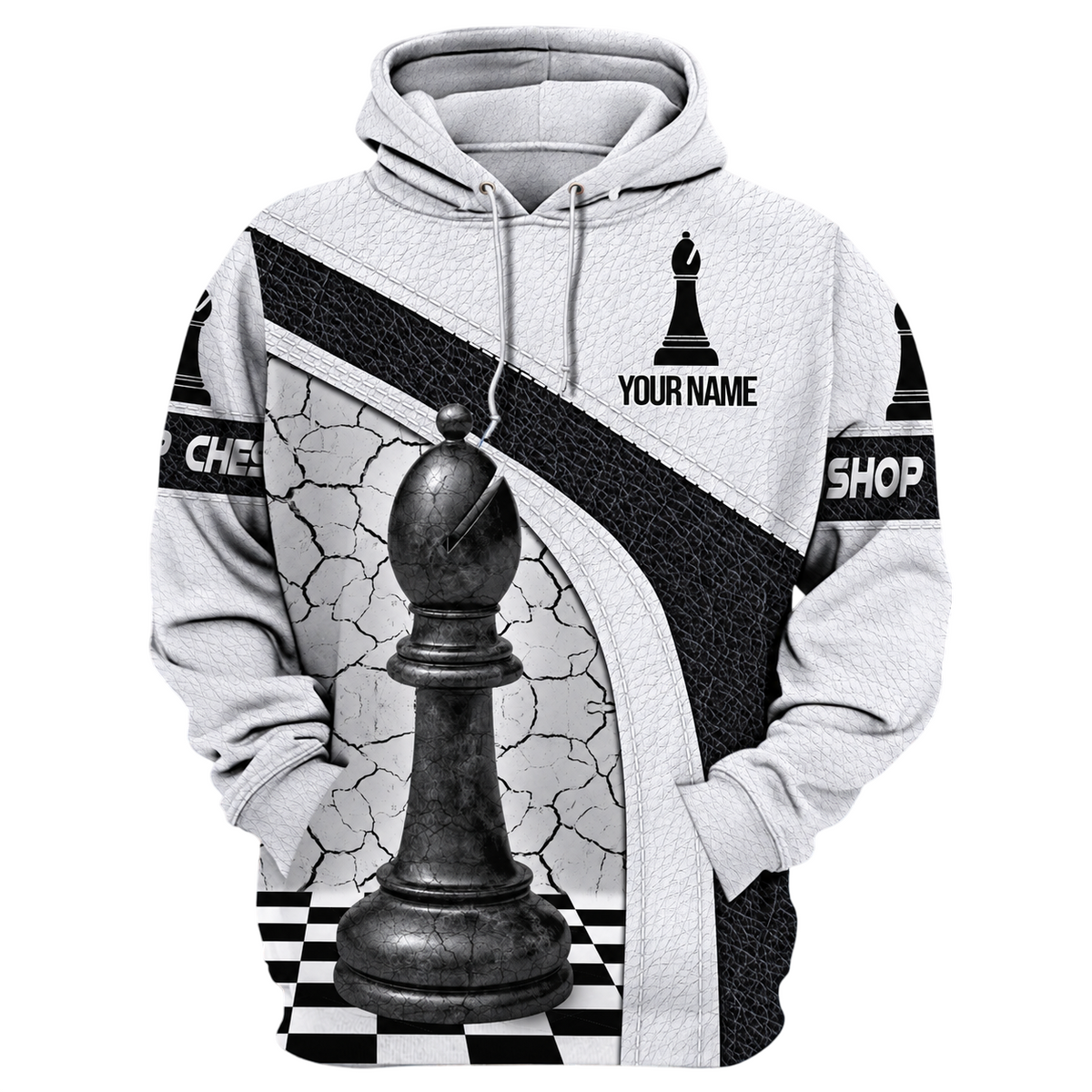 Bishop Chess Strategy Shirt, Classic Board Game All-Over Print Unisex Tee