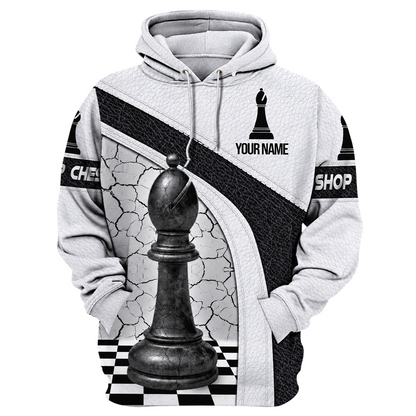 Bishop Chess Strategy Shirt, Classic Board Game All-Over Print Unisex Tee