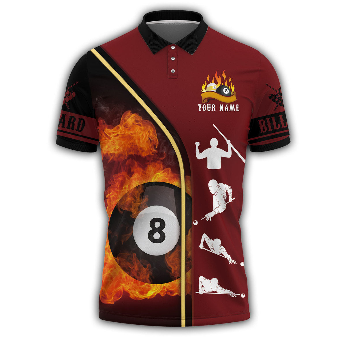 Personalized Name Billiard AK25 All Over Printed Unisex Shirt