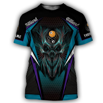 Billiard Player Shirt, All-Over Print Unisex Pool Shirt