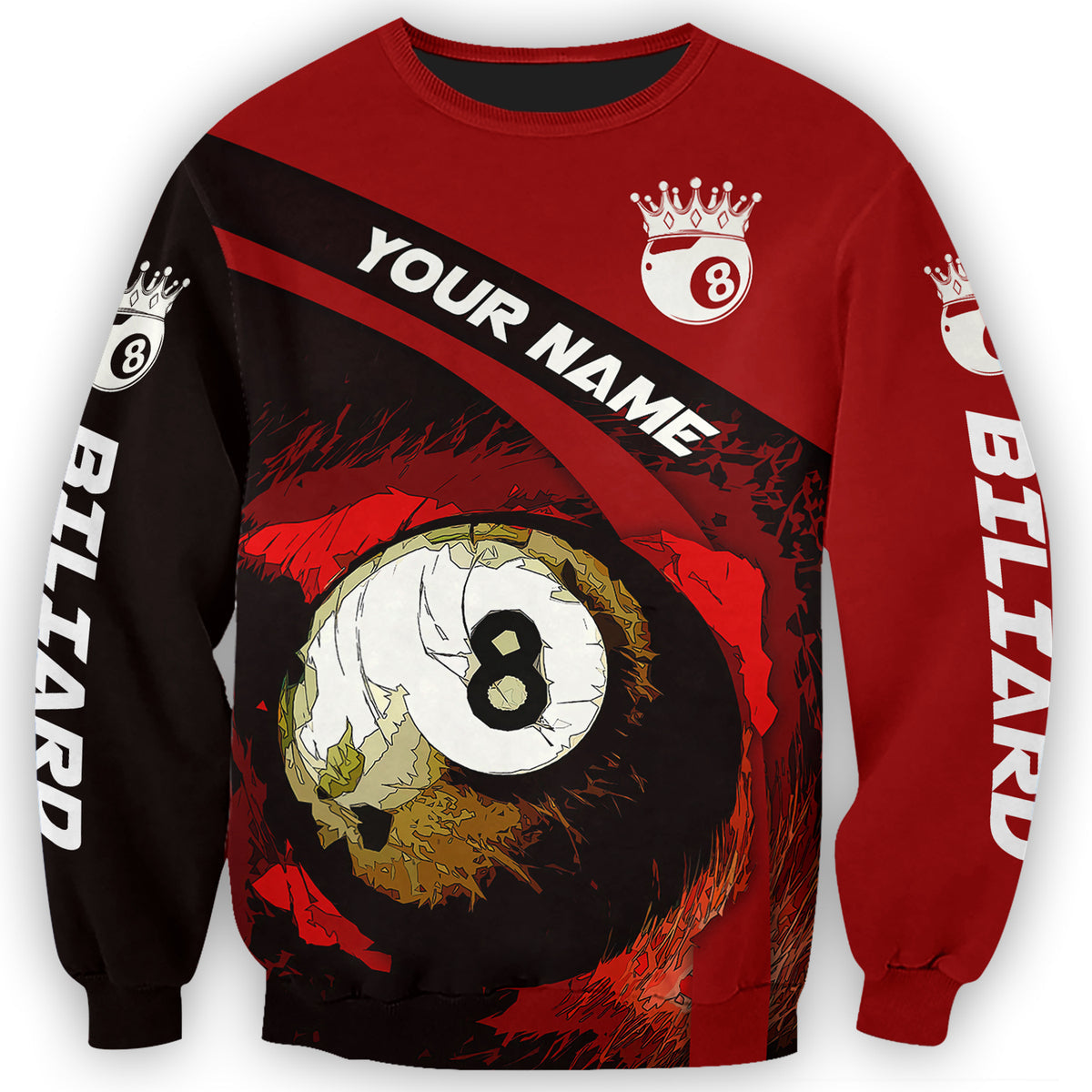 Billiard Shirt, Pool Player All-Over Print Unisex Apparel