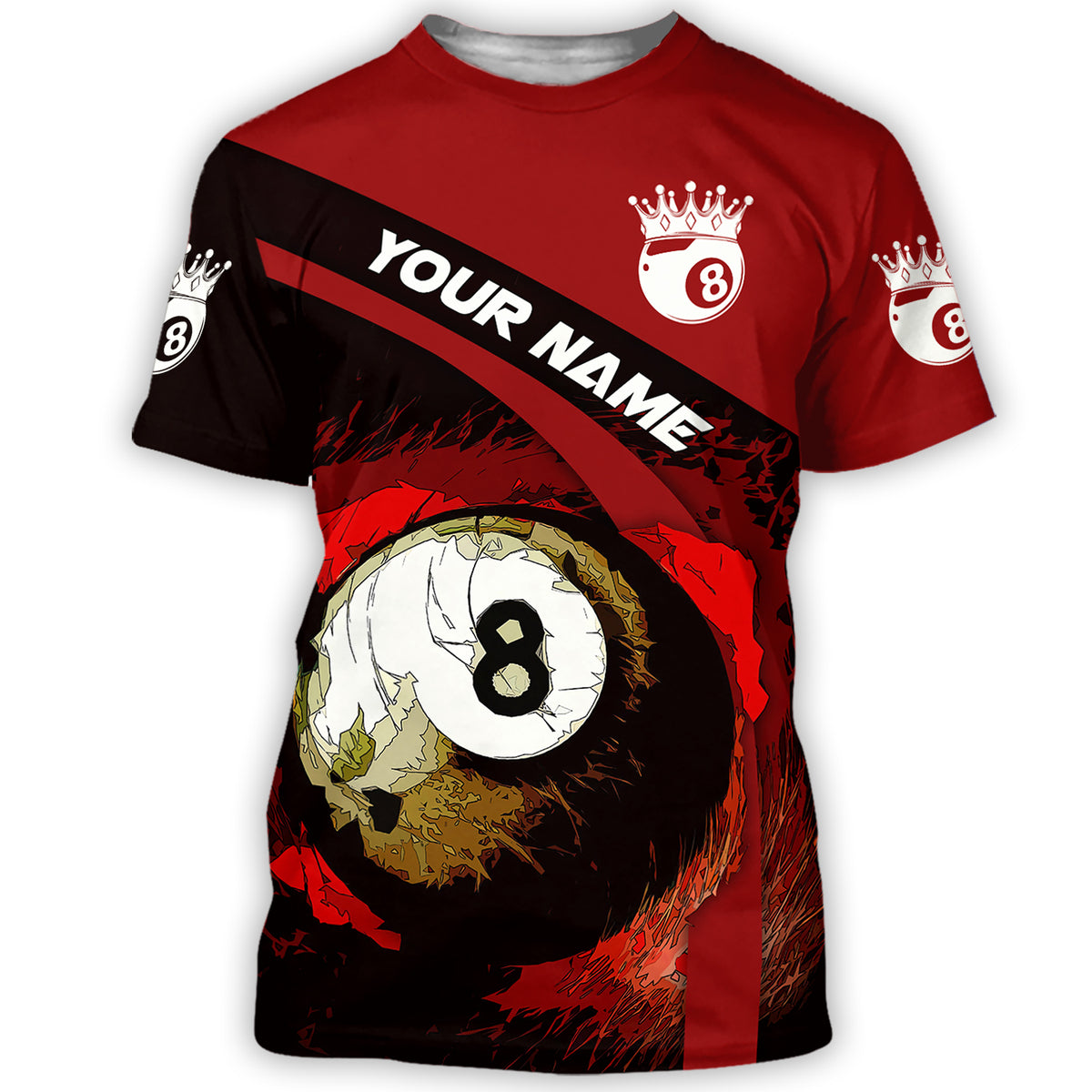 Billiard Shirt, Pool Player All-Over Print Unisex Apparel