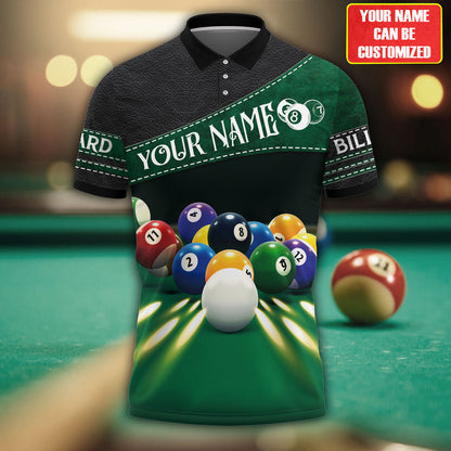 Billiard Player Shirt, All-Over Print Unisex Pool Shirt