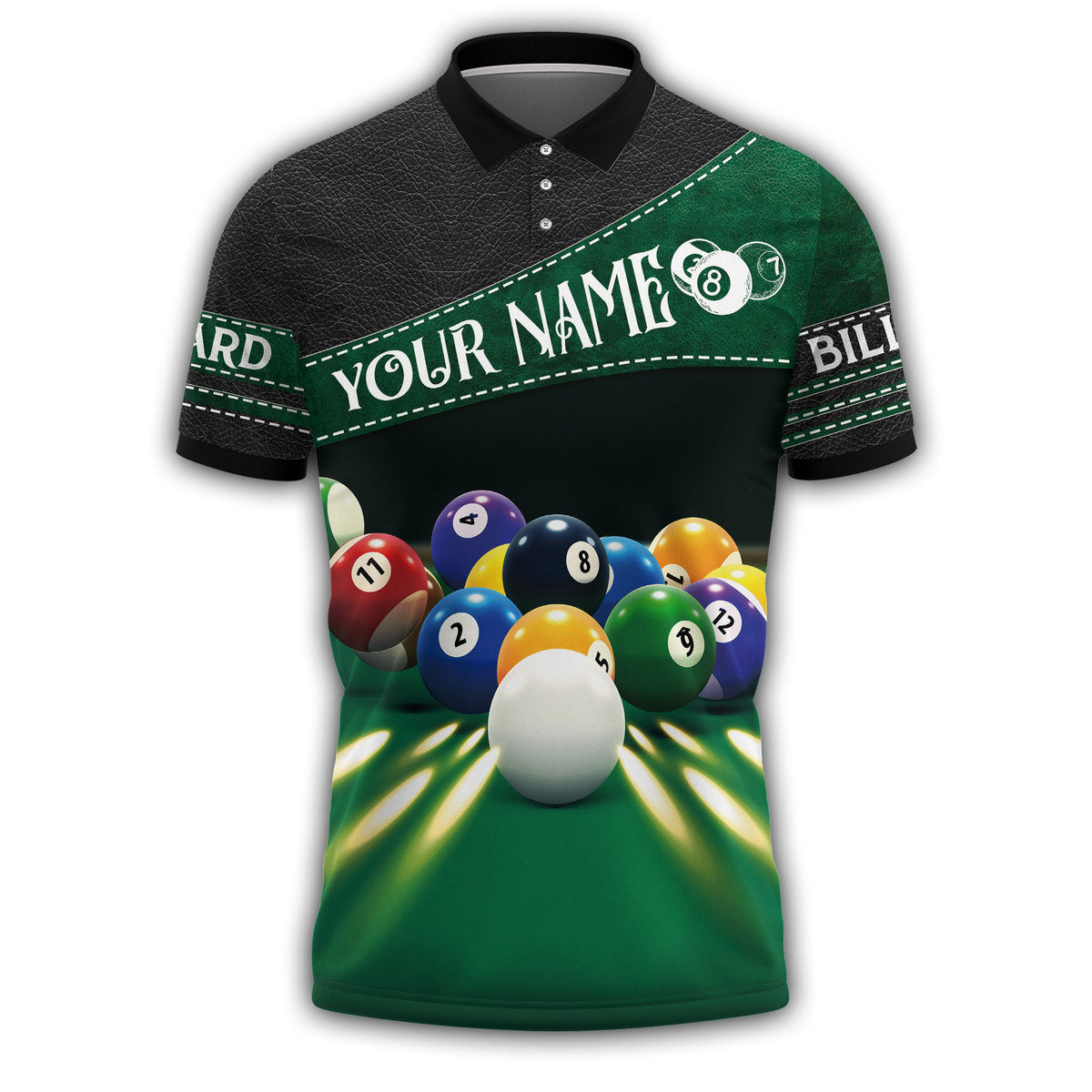 Billiard Player Shirt, All-Over Print Unisex Pool Shirt