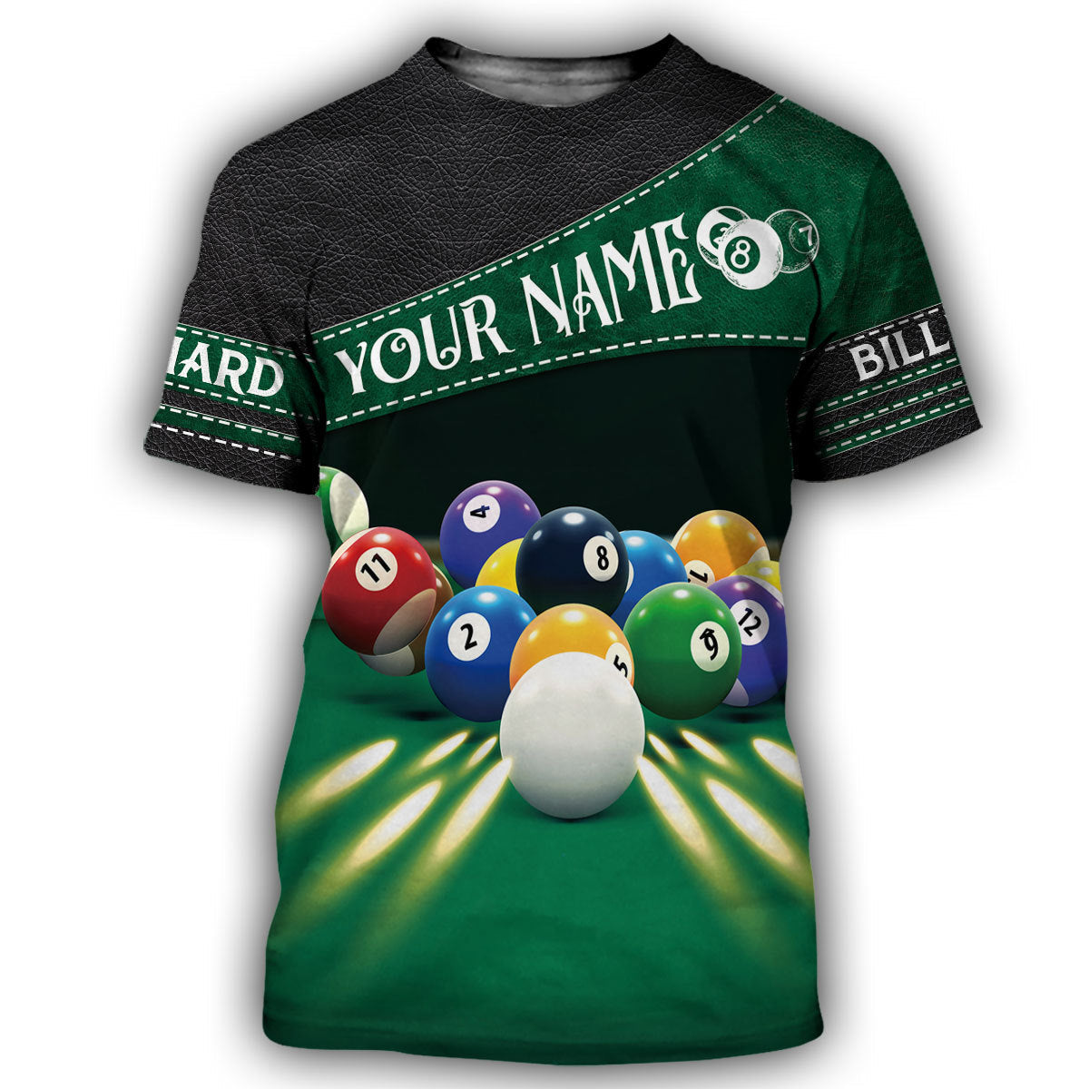 Billiard Player Shirt, All-Over Print Unisex Pool Shirt