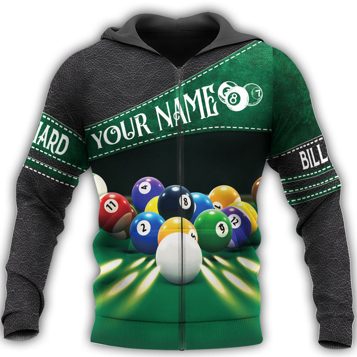 Billiard Player Shirt, All-Over Print Unisex Pool Shirt