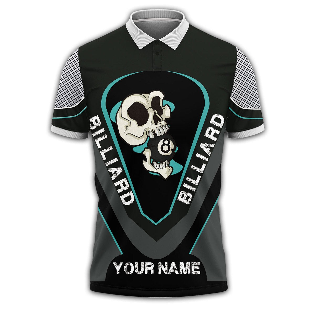 Billiard Shirt, All-Over Print Unisex Pool Player Shirt