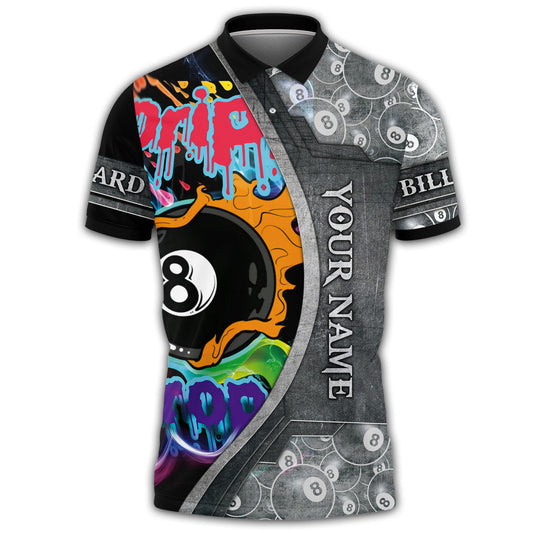 Pool Player Billiard Shirt, All-Over Print Unisex Shirt