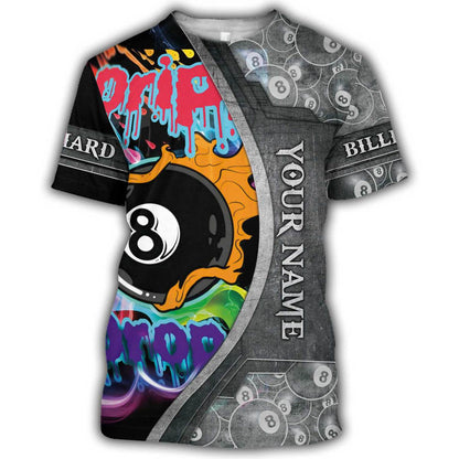 Pool Player Billiard Shirt, All-Over Print Unisex Shirt